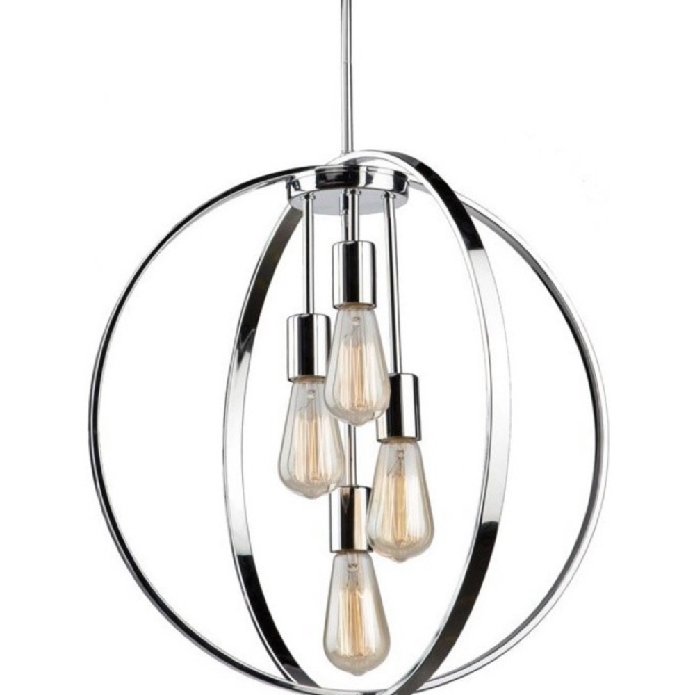 Brand New Chandelier- chrome. 4 lights